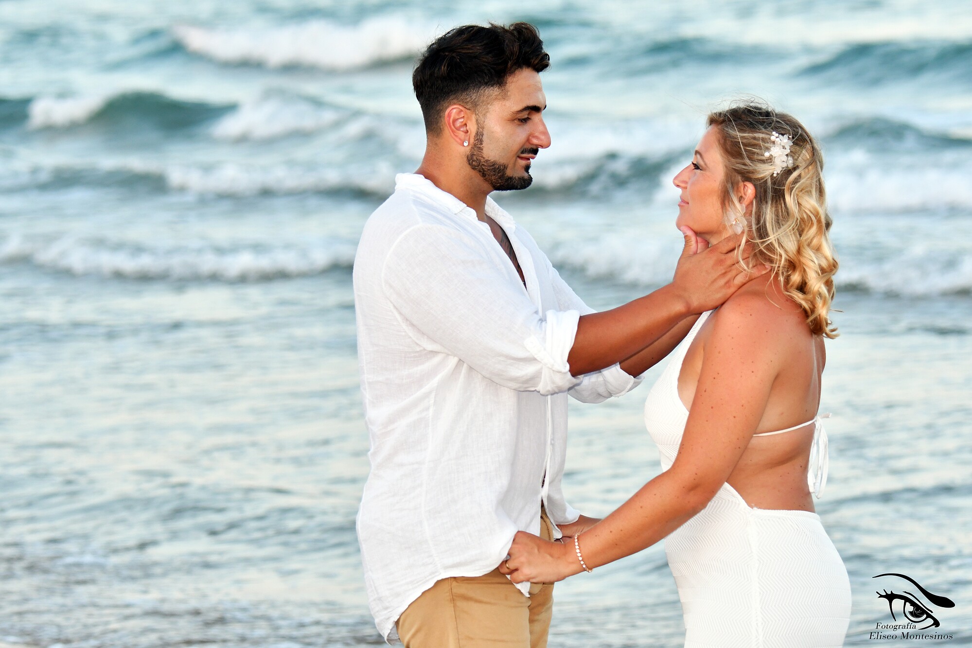 Sesión de fotos en la playa de Torrevieja