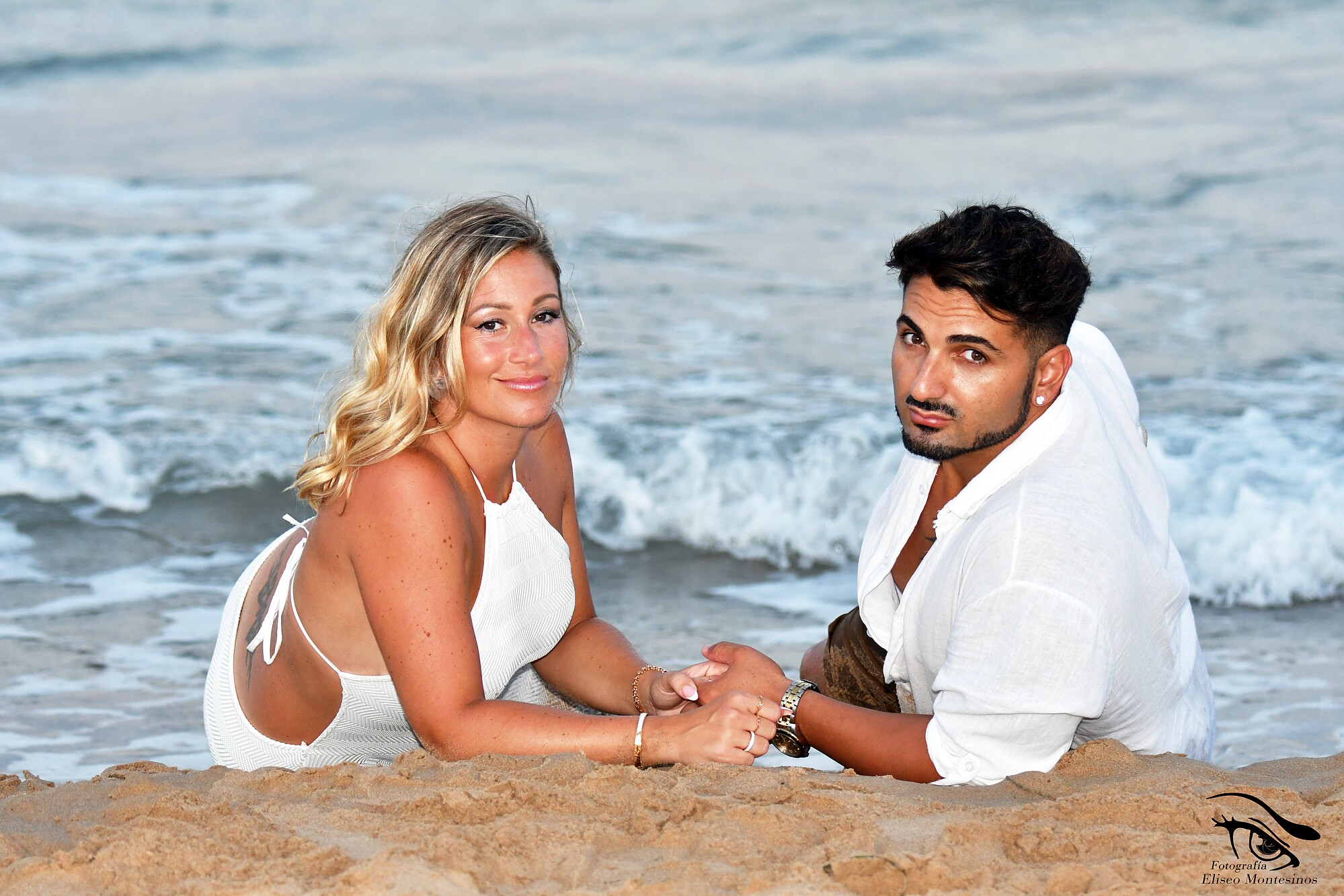 Sesión de fotos en la playa de Torrevieja