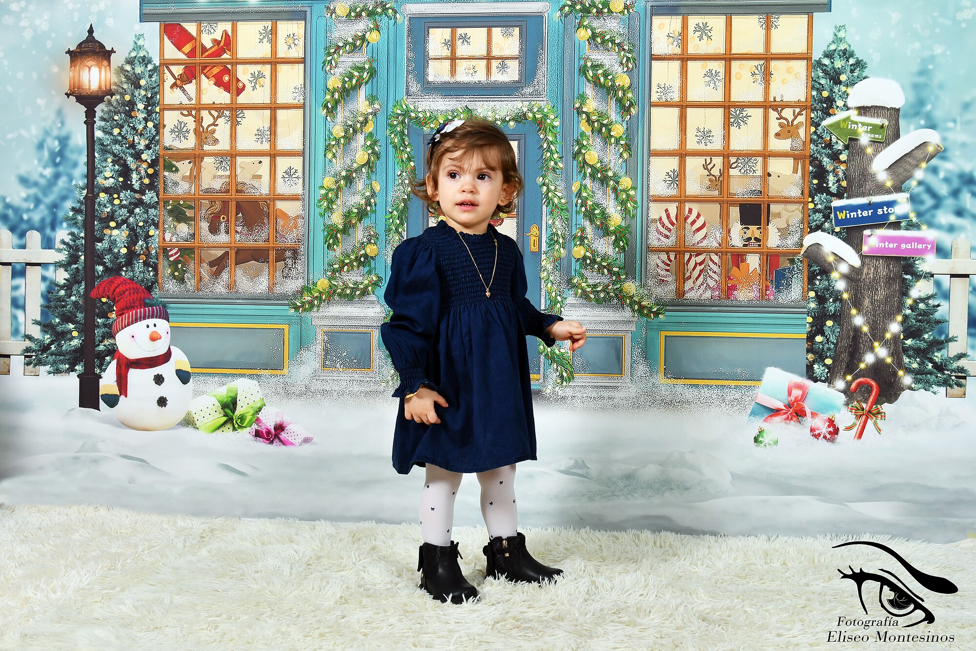 Fotos con fondo navideño para niños
